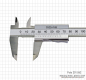 Preview: Vernier caliper TOP, 150 x 0.05 mm, auto lock,  with large numbers