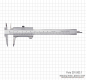 Preview: Small vernier caliper with point jaws, 100 mm