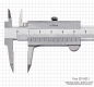 Preview: Small vernier caliper, 100 x 0.05 mm, INOX, with narrow jaws