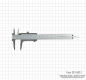 Preview: Small vernier caliper, 100 x 0.05 mm, INOX, monoblock, with point jaws