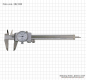 Preview: Dial vernier calipers, 200 x 0,01 mm