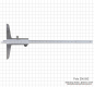 Preview: Depth vernier caliper, 200 x 100 mm, 0.02 mm