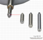 Preview: Measuring tip for dial Indicator, spherical meas. face, 3pcs set. 16, 26 and 36 mm