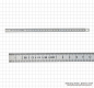 Preview: Steel ruler, INOX, flexible pattern,  300x13x0,5 mm