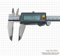 Preview: Digital caliper with carbide measuring face 200 mm, IP 67