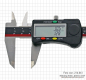 Preview: Digital caliper, with FRAC display, 200 mm