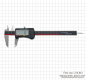 Preview: Digital pocket caliper, with FRAC display, 200 mm
