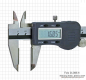 Preview: Digital calipers, with roller, 150 mm (carbide faces)