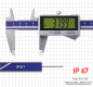 Preview: Digital poket calipers, IP 67,  150 mm, round depth bar, with Bluetooth data transmission device, inductive measuring system
