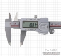 Preview: Digital caliper, 150 mm, ABS, round
