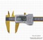 Preview: Digital caliper ABS-System, TIN coated, 200 mm