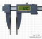 Preview: Digital control caliper, made of carbon fibre, 1000 x 150 mm, IP 65