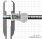 Preview: Digital caliper with flat gripper points, 250 mm