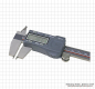 Preview: Digital caliper 3 - 150 mm, with small jaws, ABS