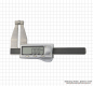 Preview: Digital caliper for sheet thickness, 50 x 50 mm