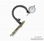 Preview: Measuring tools set, 2 pcs/set: Dial indicator + dial support with clampe