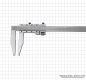 Preview: Vernier calipers, special steel, without points, 1500x200x0.05 mm