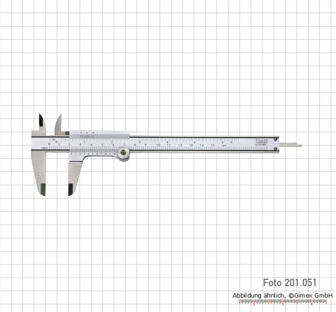 Vernier caliper with set wheel, 150 mm