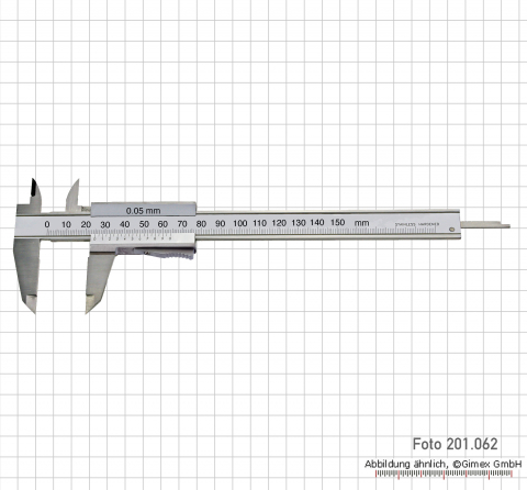 Vernier calipers TOP, 150x0,05 mm, screw