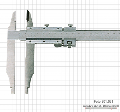 WS-Messschieber mit Spitze,Spezialstahl, 200 x 60 x 0,05 mm