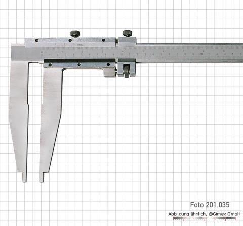 Vernier calipers, special steel, without points, 500 x 90 x 0.0