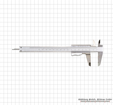 vernier caliper for left hand, DIN 862, INOX, 150 x 0.02 mm/ 6"x 1/1000", Autolock!