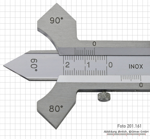 Welding seam gauge, 0 - 20 mm