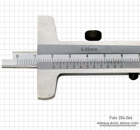 Tiefenmaß mit Stiftspitze und umsteckbar, 80 x 50 x 0,05 mm, INOX