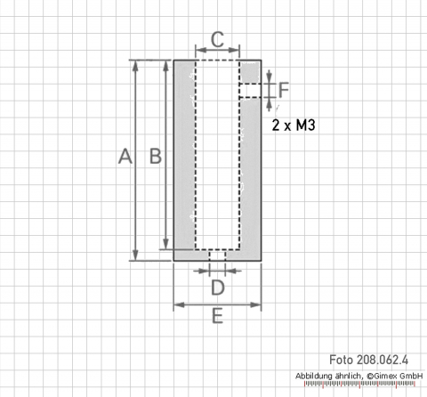Depth measuring Base, round, D = 16 mm, L = 38 mm