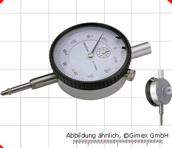 Dial indicator with lug back, 10 x 0.01 mm, 17 µm