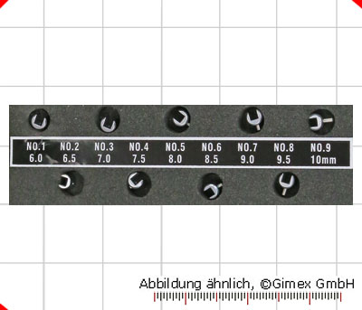 Messbolzen-Set für Innen-Feinmessgerät 6 - 10 mm, 9 tlg.