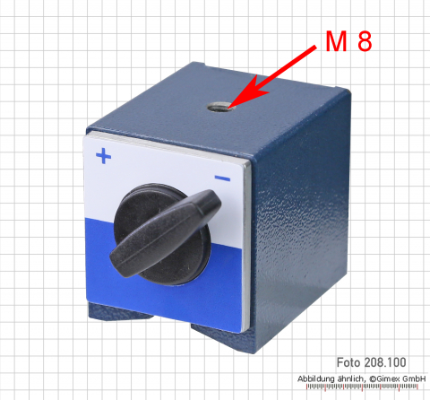 Magnetic base, 100 kg, M8