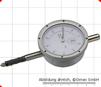 Dial indicator, liquid resistent, 10 x 0.01 mm