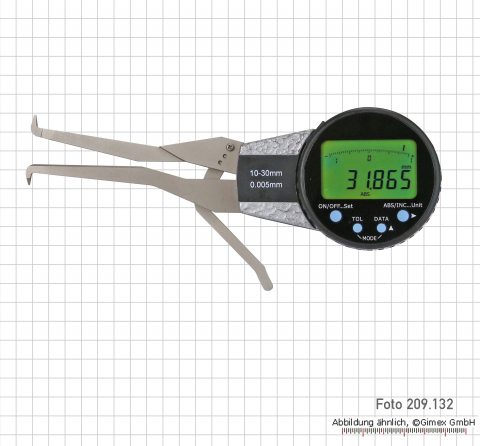 Digital caliper gauge for inside measurements, 30 - 50 mm