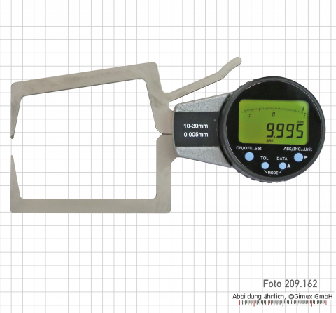 Digital caliper gauge for outside measurements,  0 - 20 mm