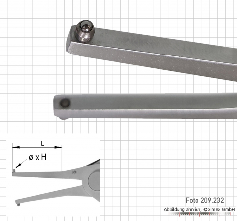 Digital caliper gauge for inside measurements IP 65,  55 - 75 mm