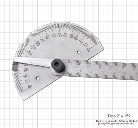 Gradmesser, 0 - 180°,  80 x 160 mm