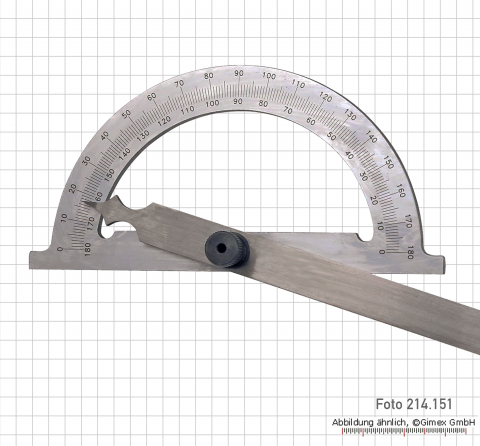 Steel Protractors, 0 - 180°, 400 x 1000 mm