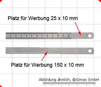 Steel ruler, INOX, flexible pattern,  120x13x0,5 mm, promotional Products