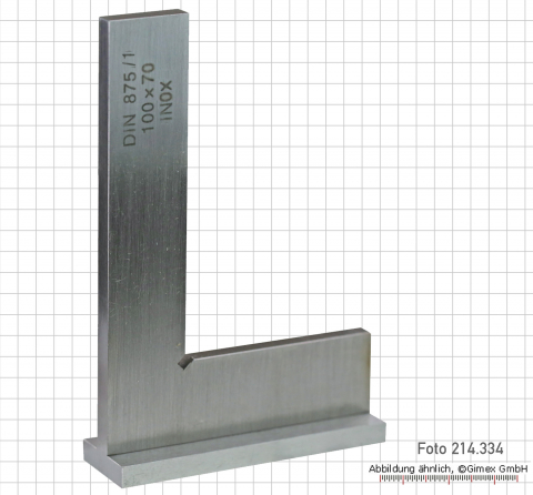 Control squares, INOX, with back, 100 x 70 mm