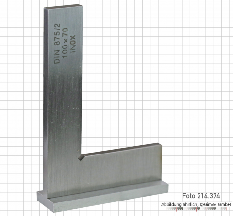 Control squares, INOX, with back,  75 x 50 mm