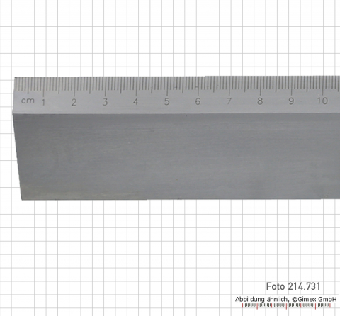 Werkstattlineal, mit Facette und mm-Teilung,  800 x 40 x 5 mm