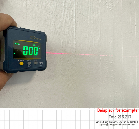 Digital level, 4 x 90°, with laser marking line