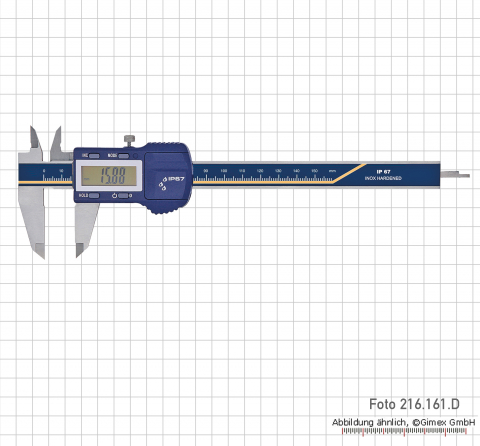 Digital poket calipers, IP 67,  200 mm