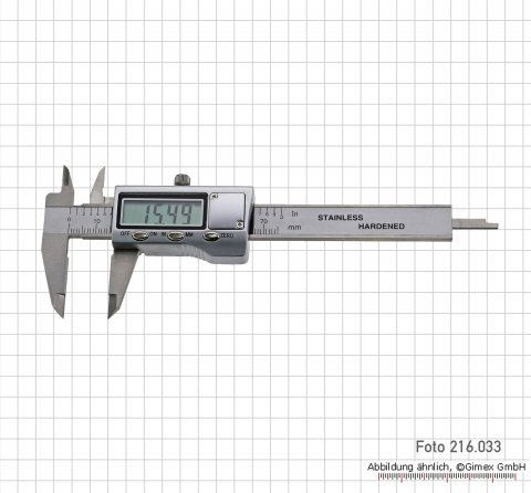 Digital caliper, with metal casing, 70 mm
