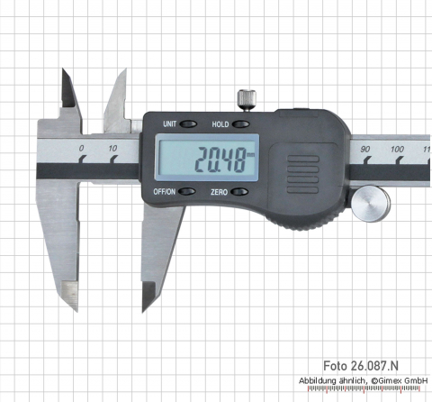 Digital caliper, with roller, 150 mm