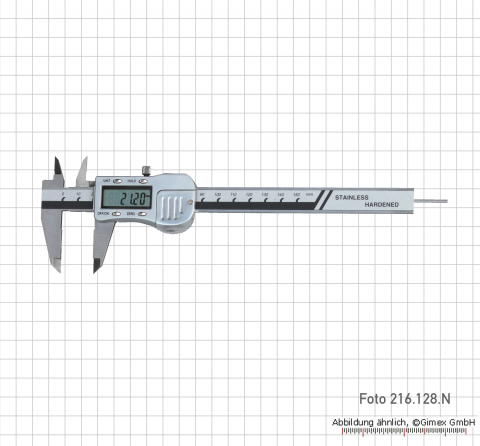 Digital pocket calipers 3V, 150 mm (round bar)