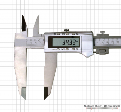 Dig.-WS-Messschieber mit Kreuzspitzen und Messerschnabel, 500 x 150 mm