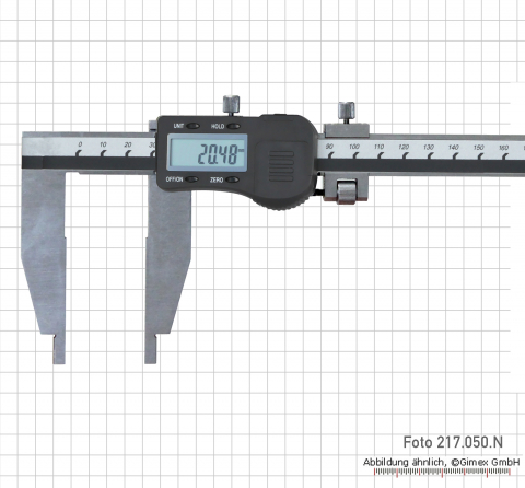 Digital control caliper 300 x 90 mm without point, 3V