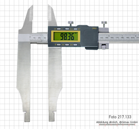 Digital control caliper with points, IP65, 300 x 90 mm